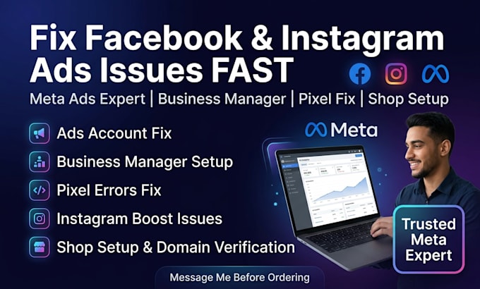 fix or setup facebook ads manager account troubleshoot meta business suite error