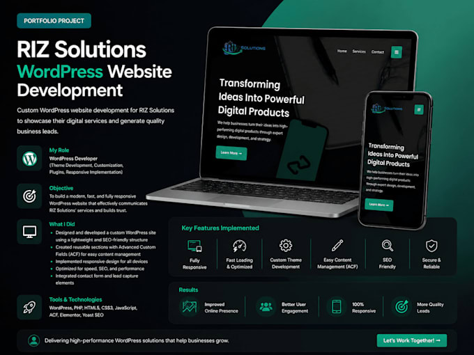 design and develop a professional wordpress website