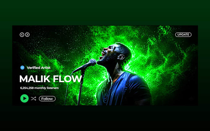 design custom spotify banner design for artists