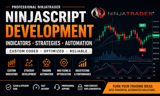 develop ninjatrader indicators, strategies and trading automation in ninjascript