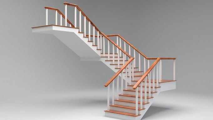 design 2d and 3d realistic staircase, handrail, and spiral stair renderings