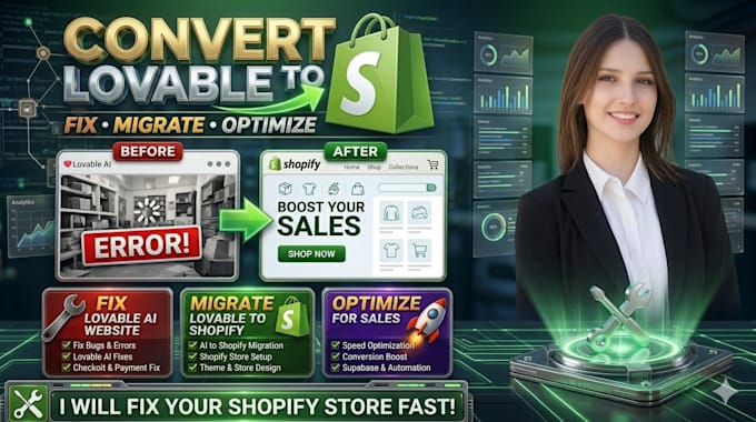 convert or migrate lovable to shopify and sync your design