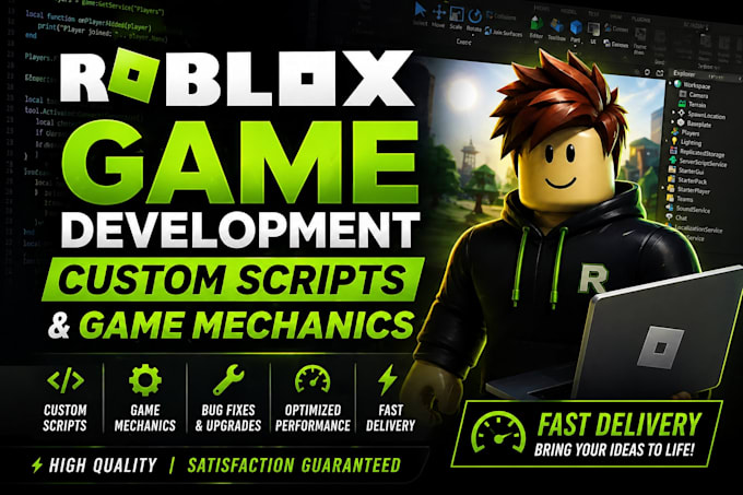 roblox game development, custom roblox script, and game mechanics