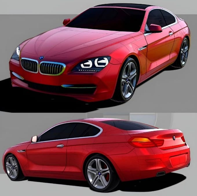 create highly quality 3d car, truck models, realistic render