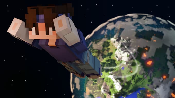 create a cinematic minecraft youtube thumbnail
