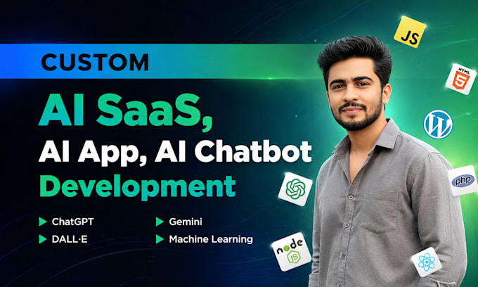 build ai saas website, app, ai chatbot or custom train ai chatbot