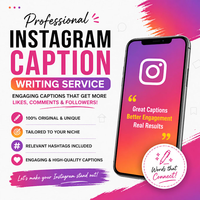 instagram captions and writing service