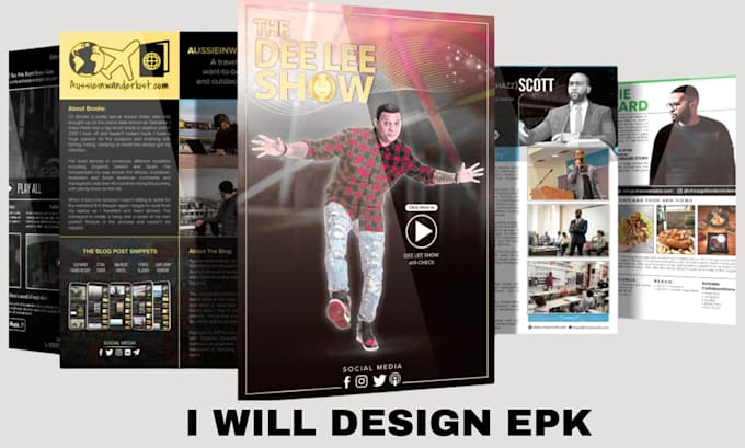 design electronic press kit media dj drops press release one sheet clickable png