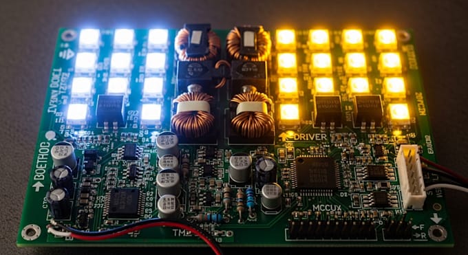 design automotive led pcb lighting system with driver and control circuit