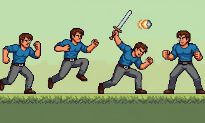do pixel art animation pixel art sprite sheet pixel animation character design