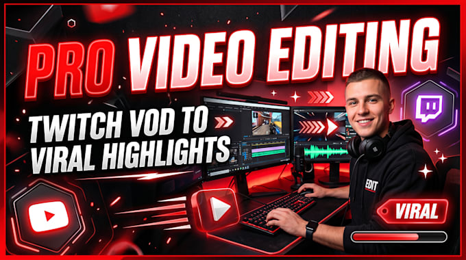 edit twitch vod into streaming highlight clips with pro video editing