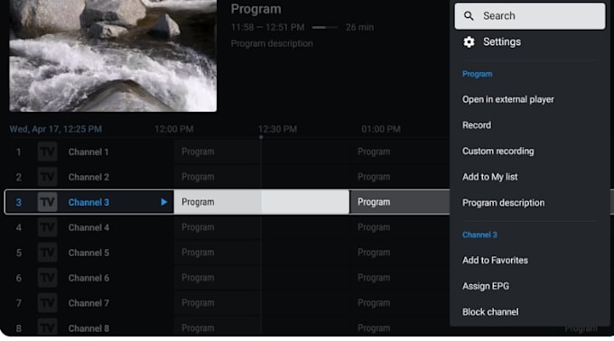do custom iptv player, tivimate, IOS device, android tv, smart tv