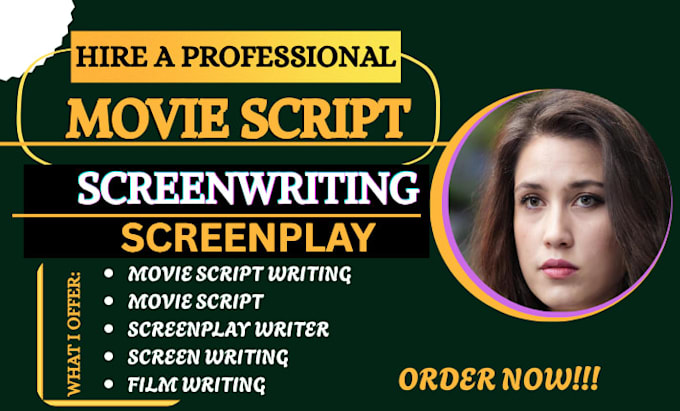 screenplay, screenwriting, scriptwriting, movie script, film script