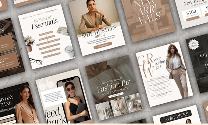 create 10 editable instagram post templates