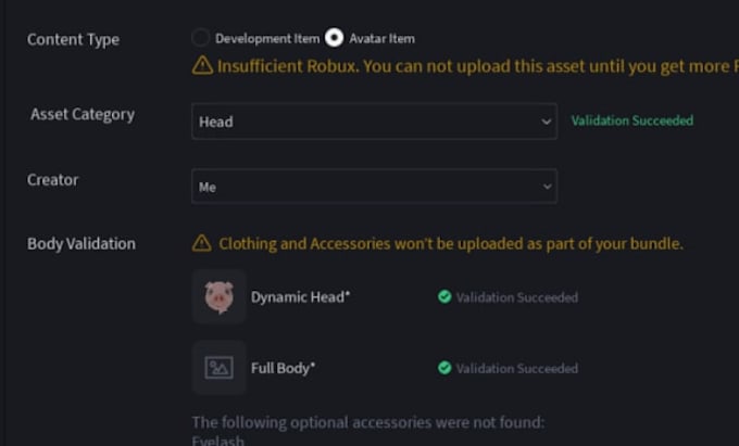 deliver professional roblox ugc modeling and dynamic heads, ugc bundle