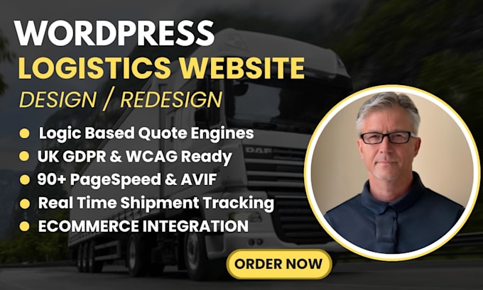 build a high performance ai wordpress logistics website for freight tracking