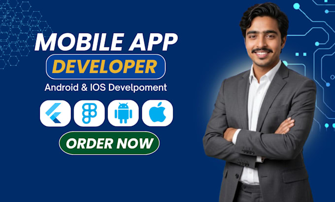 build a custom flutter mobile app for android and ios