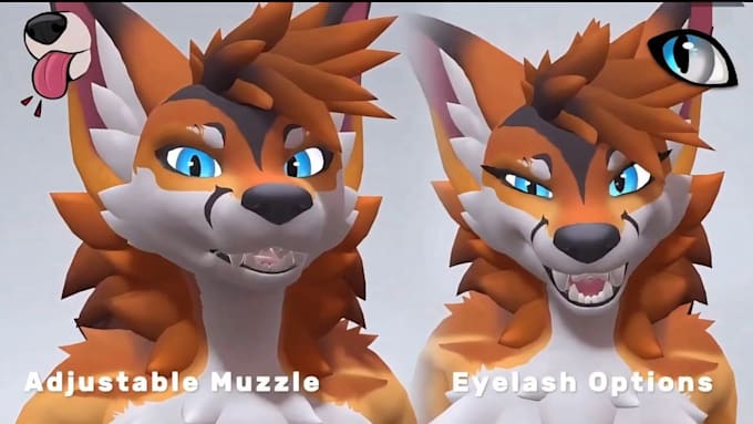 custom vrchat avatar commission, 3d model, vrc avatar, furry avatar vr character