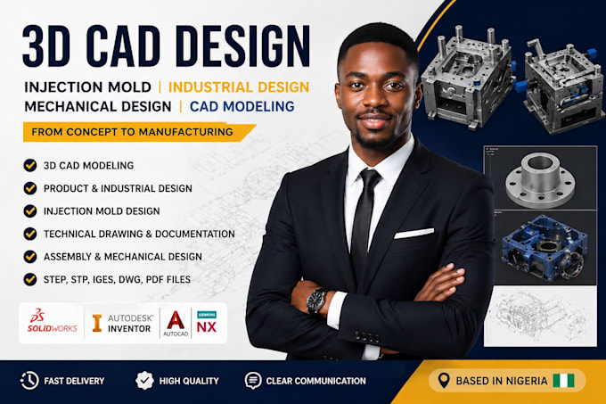do 3d cad modelling mechanical design injection mold product design simulation