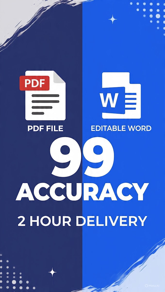 convert PDF to editable word with 99 accuracy in 2 hours