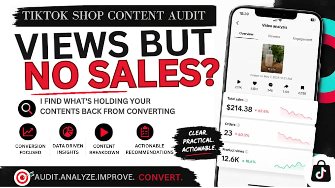 audit your tiktok shop content to identify why sales are low