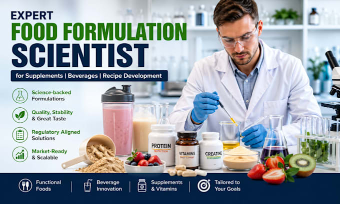 do food formulation vitamin, supplement, product development formulation chemist