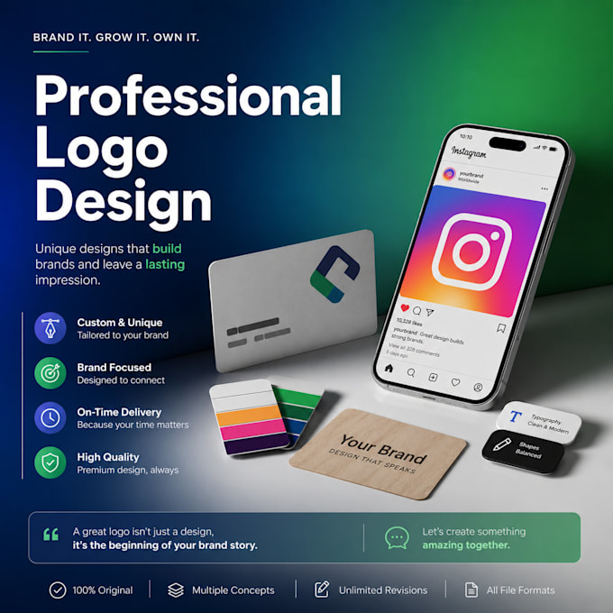 design a modern ai logo and instagram branding