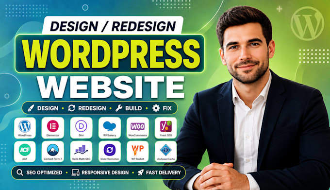 design, redesign, clone wordpress website, landing page using elementor pro
