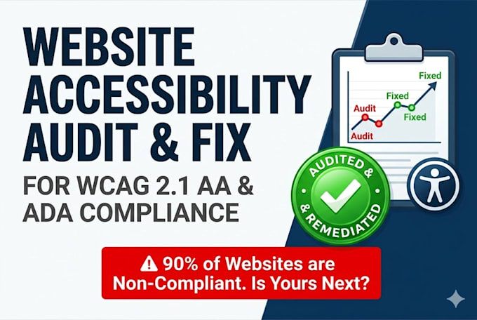 fix and audit website accessibility for wcag 2 2 aa  and ada compliance