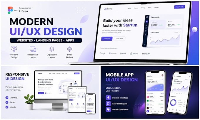 design a modern website UI in figma