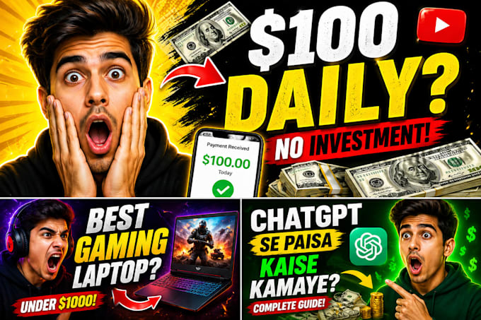 design high CTR you tube thumbnail