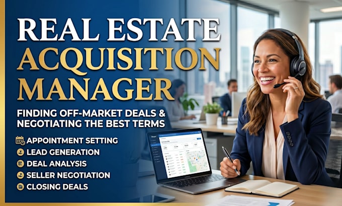 be your real estate acquisition manager