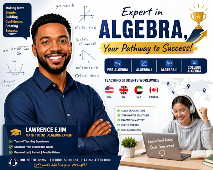 be your algebra I algebra ii prealgebra tutor
