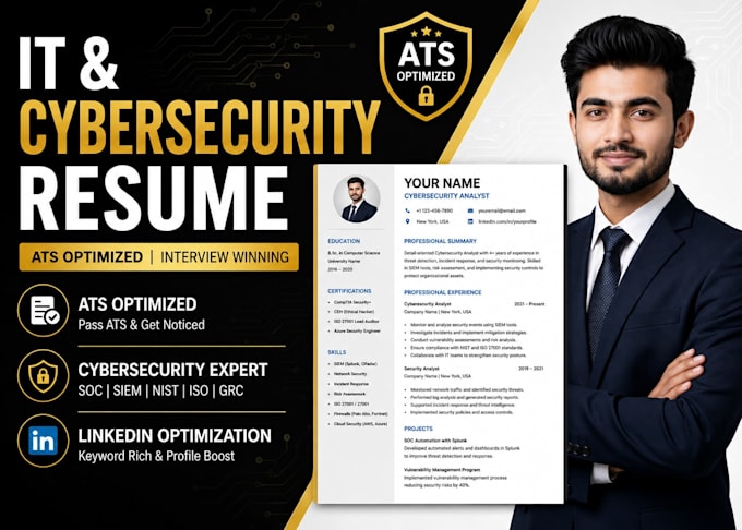 write ats friendly cyber security and IT security resume