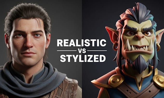 realistic 3d game character stylized 3d character model for unity unreal engine