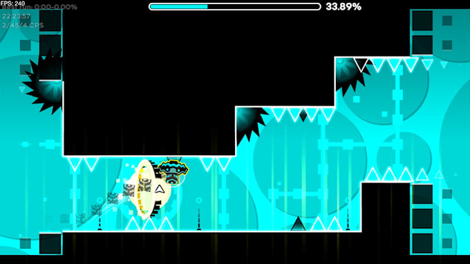 complete all the main levels in the geometry dash