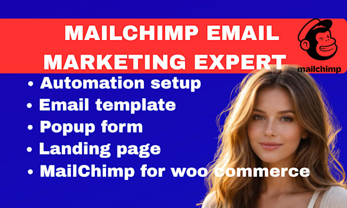 design mailchimp email template, automation, and popup form