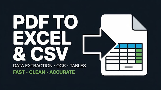 extract data from PDF to excel or CSV