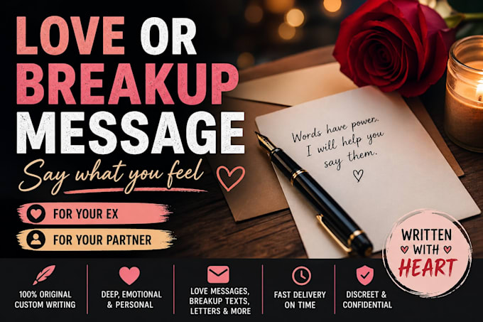 write a powerful love or breakup message for you