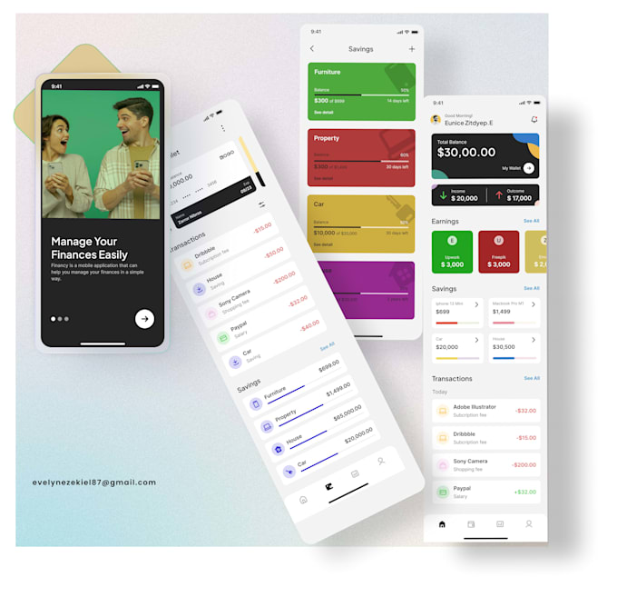 Design a mobile app ui ux in figma by Evelynezekiel | Fiverr