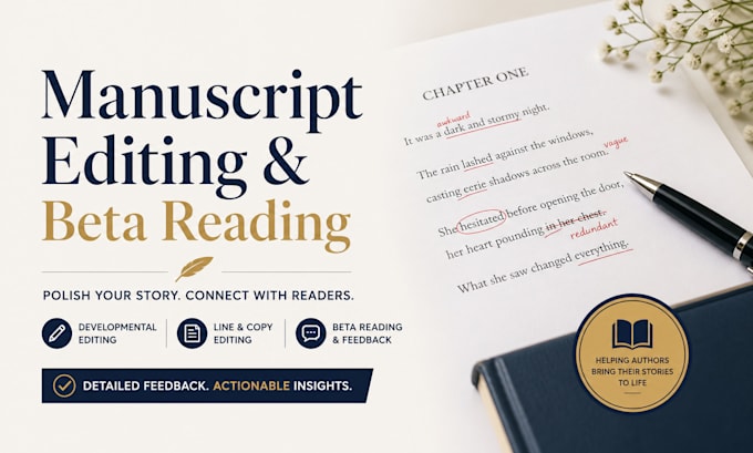 edit your manuscript and provide critique and beta reader feedback