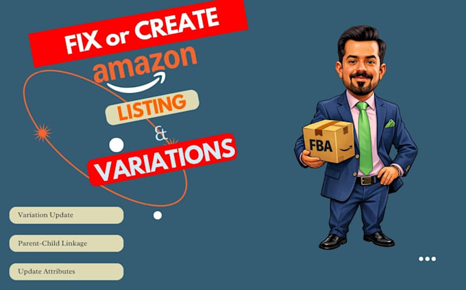 create amazon fba product listing and variation or fix error