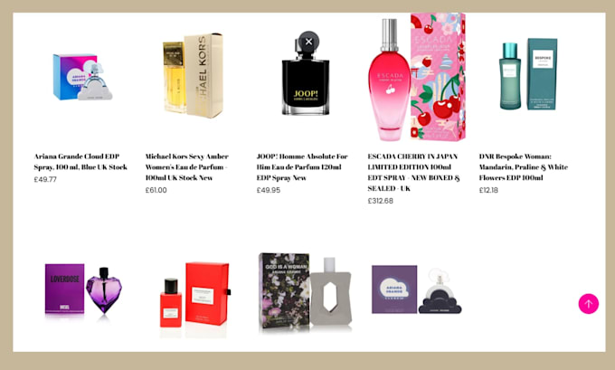 design perfume website  perfume store perfume  shopify  cosmetics cosmetics stor