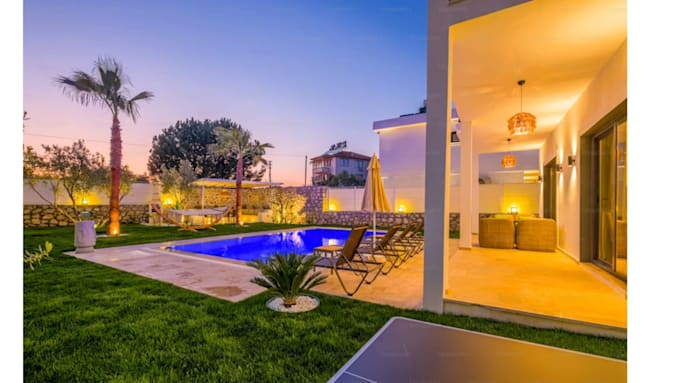 create 3d backyard and front yard landscape design