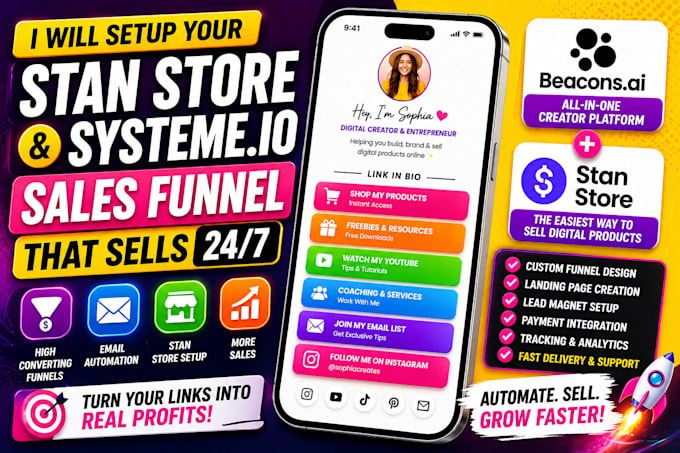 design a high converting stanstore and systemeio sales funnel
