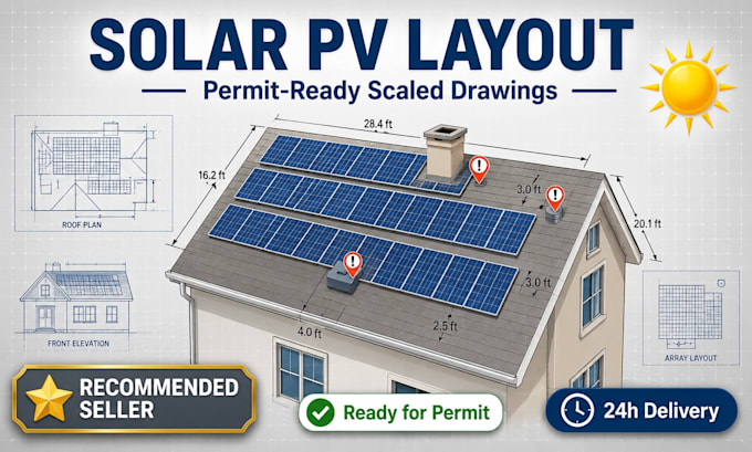do solar pv layout design, rooftop and  ground mount