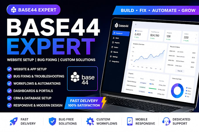 be your base44 expert, base44 bug fixing for your business