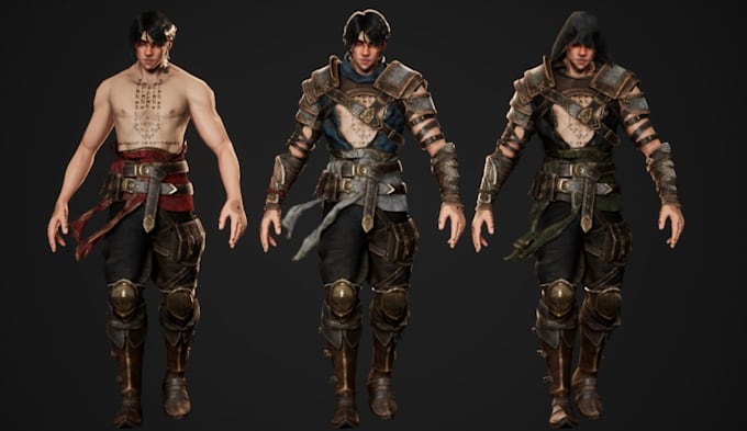 create aaa quality 3d game character in blender,maya for unreal engine and unity