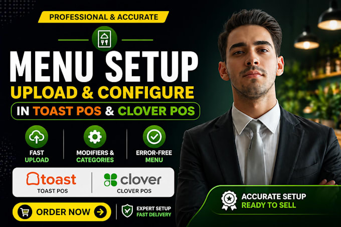 Télécharger et configurer les éléments du menu dans toast pos et clover pos
