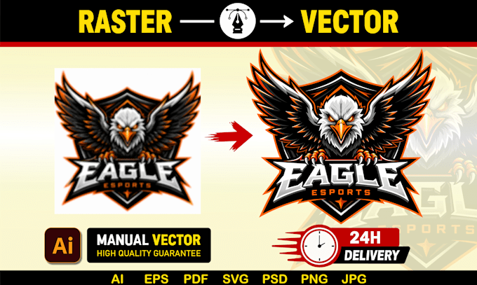 vectorize, redraw and trace your logo or image to vector